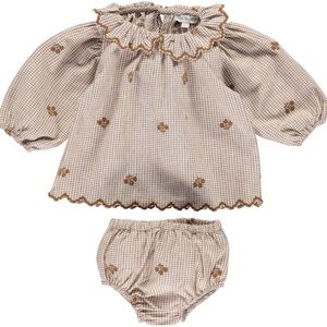 Bebe Organic Olivia set sand checkered floral